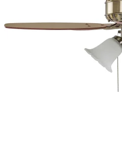 Beliani Tuuletinvalaisin 3 Polttimoa Tumma Puu/Kulta Nadela Sale