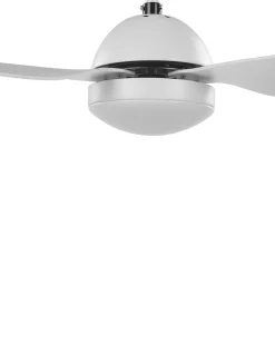 Beliani Tuuletinvalaisin Metalli Valkoinen Toplica Discount