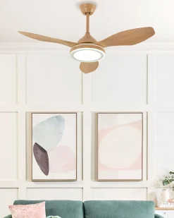 Beliani Tuuletinvalaisin Rauta Vaaleanruskea Muddy Fashion