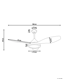 Beliani Tuuletinvalaisin Rauta Vaaleanruskea Muddy Fashion