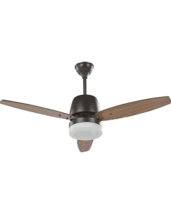 Beliani Tuuletinvalaisin Tumma Puu/Musta Mlava Store