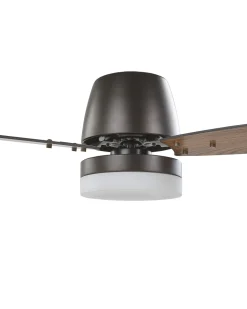 Beliani Tuuletinvalaisin Tumma Puu/Musta Mlava Store