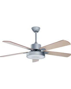 Beliani Tuuletinvalaisin Vaalea Puu/Harmaa Hobble Best