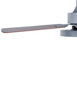 Beliani Tuuletinvalaisin Vaalea Puu/Harmaa Hobble Best