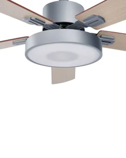 Beliani Tuuletinvalaisin Vaalea Puu/Harmaa Hobble Best