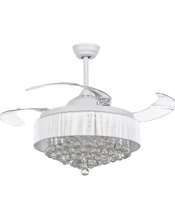 Beliani Tuuletinvalaisin Valkoinen Peel Discount