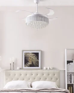 Beliani Tuuletinvalaisin Valkoinen Peel Discount