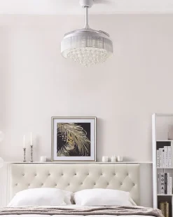 Beliani Tuuletinvalaisin Valkoinen Peel Discount