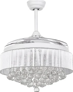 Beliani Tuuletinvalaisin Valkoinen Peel Discount