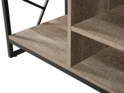 Beliani Tv-Taso 5 Hyllya Tumma Puu/Musta Forres Best