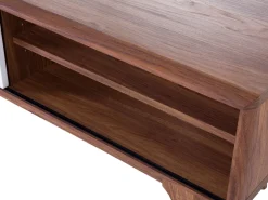 Beliani Tv-Taso 4 Hyllya Tumma Puu/Valkoinen Buffalo Outlet