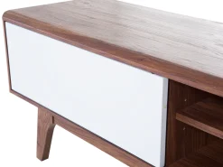 Beliani Tv-Taso 4 Hyllya Tumma Puu/Valkoinen Buffalo Outlet