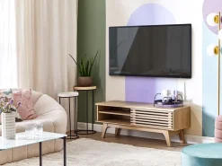 Beliani Tv-Taso 4 Hyllya Vaalea Puu Toledo Flash Sale