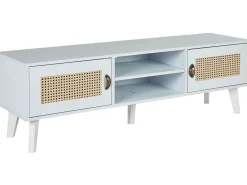 Beliani Tv-Taso 2 Kaappia 2 Hyllya Luonnonvalkoinen Parton Best