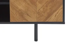 Beliani Tv-Taso 2 Kaappia 2 Hyllya Musta/Vaalea Puu Salina Best