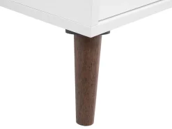 Beliani Tv-Taso 2 Kaappia 4 Hyllya Valkoinen/Tumma Puu Alloa Shop