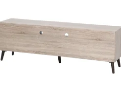 Beliani Tv-Taso 2 Kaappia 4 Hyllya Vaalea Puu/Harmaa Alloa Flash Sale