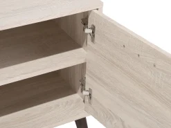 Beliani Tv-Taso 2 Kaappia 4 Hyllya Vaalea Puu/Harmaa Alloa Flash Sale