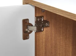 Beliani Tv-Taso 2 Kaappia 2 Hyllya Vaalea Puu/Valkoinen Nueva Best