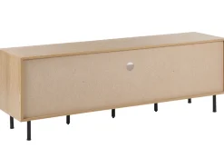 Beliani Tv-Taso 2 Kaappia 3 Hyllya Vaalea Puu/Valkoinen Palmer Best