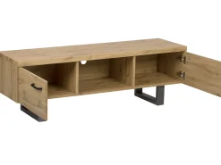 Beliani Tv-Taso 2 Kaappia Hylly Vaalea Puu Timber Outlet