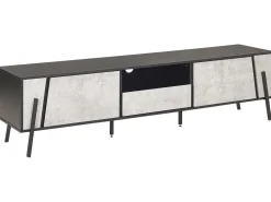 Beliani Tv-Taso 2 Kaappia Laatikko Vaaleanharmaa/Musta Blackpool Hot