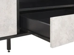 Beliani Tv-Taso 2 Kaappia Laatikko Vaaleanharmaa/Musta Blackpool Hot