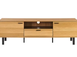 Beliani Tv-Taso 2 Kaappia Laatikko Vaalea Puu/Musta Claremont Shop