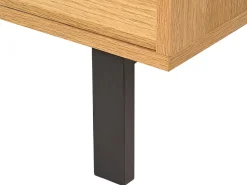 Beliani Tv-Taso 2 Kaappia Laatikko Vaalea Puu/Musta Claremont Shop