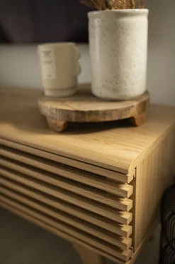 Beliani Tv-Taso 2 Kaappia Laatikko Vaalea Puu Detroit Sale