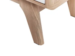 Beliani Tv-Taso 2 Kaappia Laatikko Vaalea Puu/Valkoinen Eerie Store