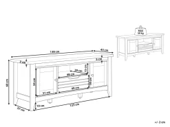 Beliani Tv-Taso 2 Kaappia Laatikko Vaalea Puu Agora Fashion