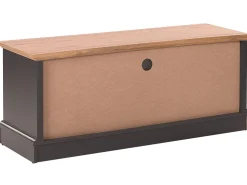 Beliani Tv-Taso 2 Kaappia Laatikko Vaalea Puu/Tummanharmaa Garet Shop