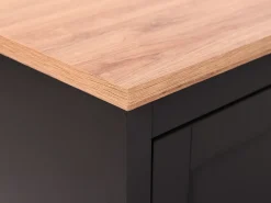 Beliani Tv-Taso 2 Kaappia Laatikko Vaalea Puu/Tummanharmaa Garet Shop