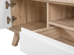 Beliani Tv-Taso 2 Kaappia Laatikko Vaalea Puu/Valkoinen Forester Flash Sale