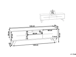 Beliani Tv-Taso 2 Kaappia Laatikko Vaalea Puu/Valkoinen Forester Flash Sale