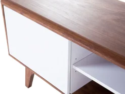 Beliani Tv-Taso 2 Kaappia Tumma Puu/Valkoinen Rochester Hot