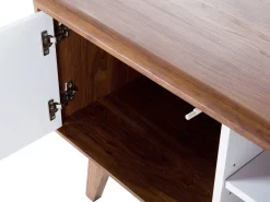 Beliani Tv-Taso 2 Kaappia Tumma Puu/Valkoinen Rochester Hot