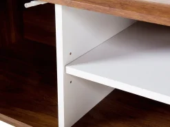 Beliani Tv-Taso 2 Kaappia Tumma Puu/Valkoinen Rochester Hot