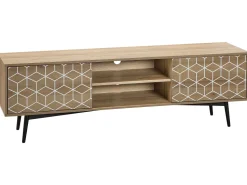 Beliani Tv-Taso 2 Kaappia Vaalea Puu Torvi Outlet