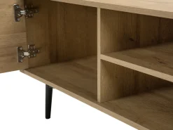 Beliani Tv-Taso 2 Kaappia Vaalea Puu Torvi Outlet