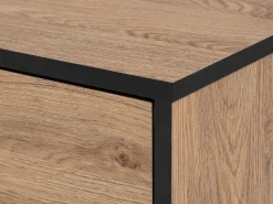 Beliani Tv-Taso 2 Kaappia Vaalea Puu/Musta Halston Shop