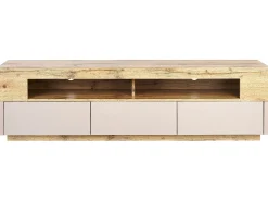 Beliani Tv-Taso 3 Laatikko 2 Hyllya Vaalea Puu/Beige Antonio Flash Sale