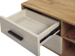 Beliani Tv-Taso 4 Laatikkoa 2 Hyllya Vaalea Puu Florida Online