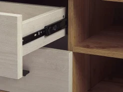 Beliani Tv-Taso 4 Laatikkoa 2 Hyllya Vaalea Puu Florida Online