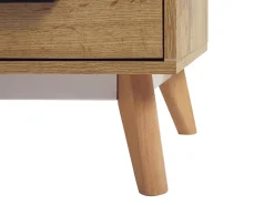 Beliani Tv-Taso 4 Laatikkoa 2 Hyllya Vaalea Puu Florida Online