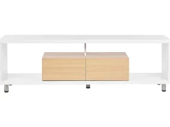Beliani Tv-Taso 2 Laatikkoa 2 Hyllya Valkoinen/Vaalea Puu Knox Best