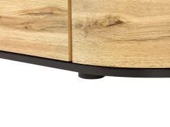 Beliani Tv-Taso 2 Laatikkoa 2 Kaappia Vaalea Puu/Musta Jerome Cheap