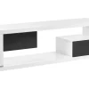 Beliani Tv-Taso 2 Laatikkoa Hylly Valkoinen/Musta Spokan Discount