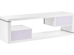 Beliani Tv-Taso 2 Laatikkoa Hylly Valkoinen/Musta Spokan Discount